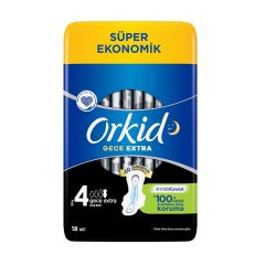 Orkid Ultra Extra Gece Hijyenik Ped Süper Ekonomik Paket 18 Ped