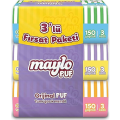 Maylo Puf Kağıt Mendil 150'li 3 Adet