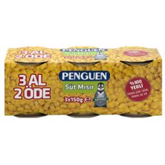 Penguen Süt Mısır 3X150 Gr