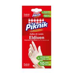 Piknik Kullan At Eldiven 10 Lu Large