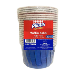 Piknik Muffin Kalıbı Renkli 20'li