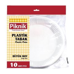 Piknik Plastik Tabak Büyük 10'lu