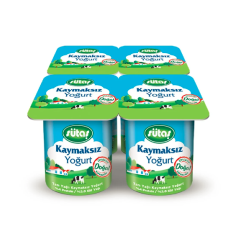 Sütaş Kaymaksız Yoğurt 125 Gr 4'Lü