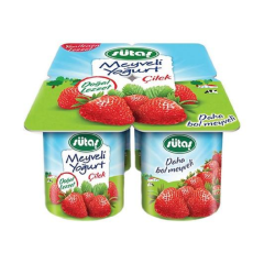Sütaş Yoğurt Meyve Çilek 4x115 Gr