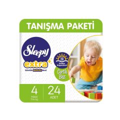 Sleepy Extra Günlük Aktivite Cırtlı Bebek Bezi 4 Numara Maxi 24 Adet