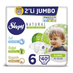 Sleepy Natural Bebek Bezi 6 Numara XL Jumbo 48'li