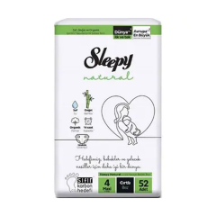 Sleepy Natural Bebek Bezi Maxi 4 Numara 52 adet