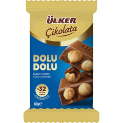 Ülker Dolu Dolu Fındıklı Sütlü Çikolata 80 g