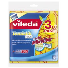 Vileda +%30 Mikrofiber Temizlik Bezi 3'lü