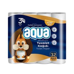 Aqua Tuvalet Kağıdı 3 Kat 32'li