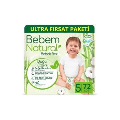 Bebem Natural 5 Beden Junior Ultra Fırsat Paketi 72 Adet