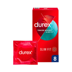 Durex Yakın Hisset Slim Fit İnce Prezervatif 8'li