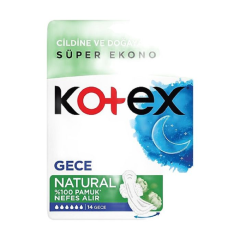 Kotex Ped Gece Natural Ekonomik Paket 14'lü