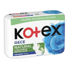 Kotex Ped Gece Natural Gece 6'lı