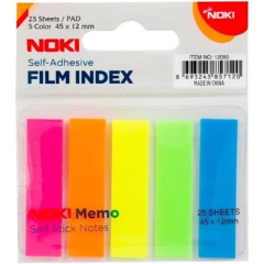 Noki Film Index Memo 5 Renk 12X45Mm 25 Yp. 12050 Yapışkan Notluk