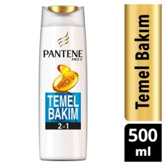 Pantene 2'si 1 Arada Şampuan ve Saç Bakım Kremi Temel Bakım 500 ml