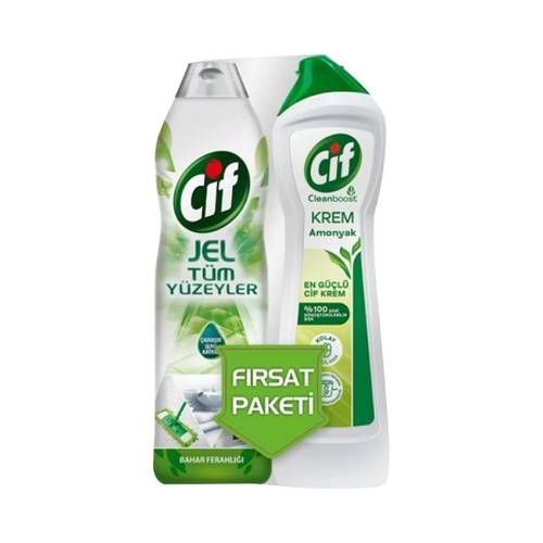 Cif Jel 500 Ml + Cif Krem 500 Ml