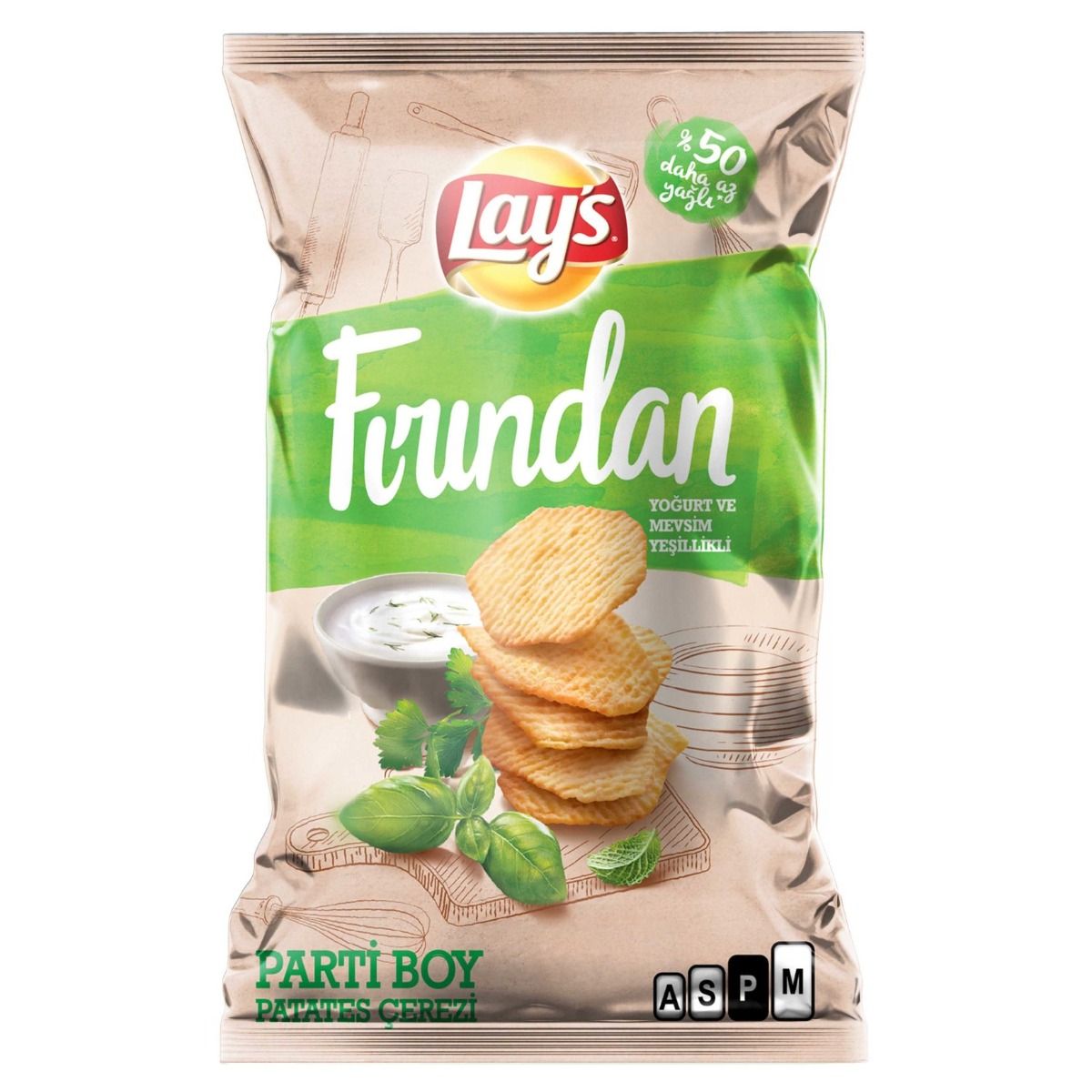 Lays Fırından Yoğurt & Mevsim Yeşillikli Patates Çerezi Parti Boy 134 Gr