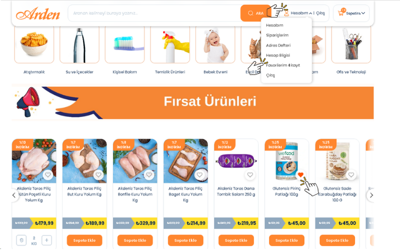 online market sipariş